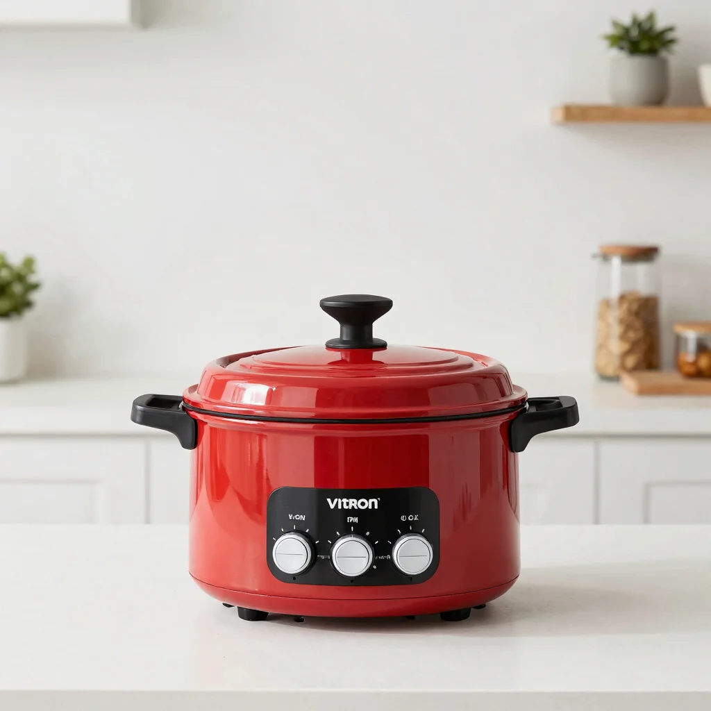Product photo of a Vitron cooker, white background, clean studio
